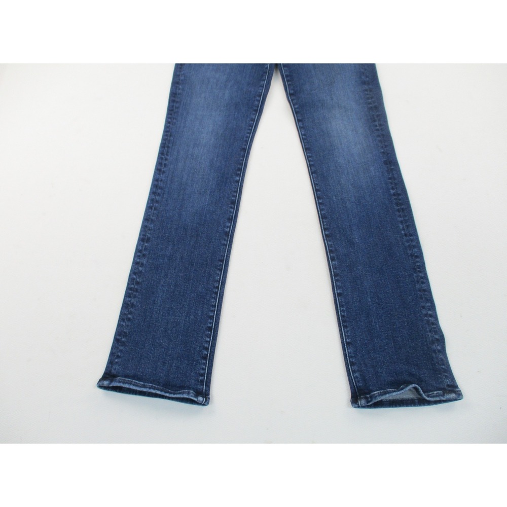 Mother High Waisted Rider Skimp Jeans in Catch Me If You Can Dark Blue Wash 26 - Picture 4 of 15